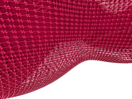 Abstract swirly atomic shape on white background. 3D renderingの写真素材