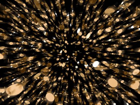 Gold glitter texture on a black background. 3D renderの写真素材