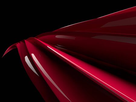Abstract swirly shape on transparent background. 3D renderingの写真素材
