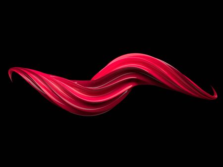Abstract swirly shape on transparent background. 3D renderingの写真素材
