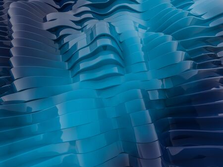 Abstract swirly shape colorful background. 3D renderingの写真素材
