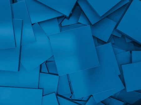 Blue square abstract background. 3D renderingの写真素材