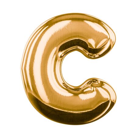 Inflatable letters of the alphabet. 3D renderingの写真素材