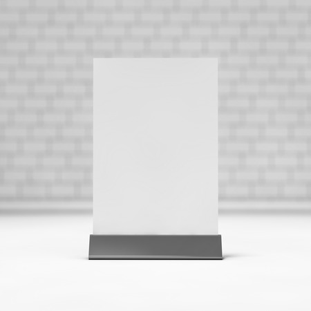 Table Tent isolated on white background. 3D renderingの写真素材