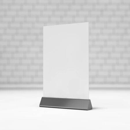 Table Tent isolated on white background. 3D renderingの写真素材
