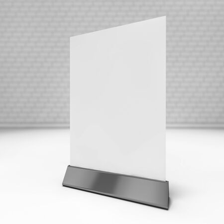 Table Tent isolated on white background. 3D renderingの写真素材