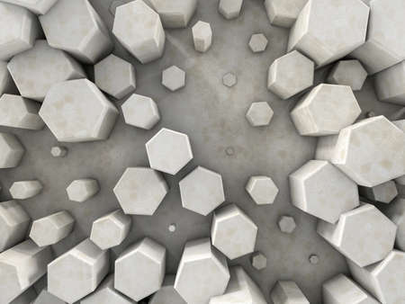 Abstract marble geometric background from Hexahedron. 3D renderingの写真素材