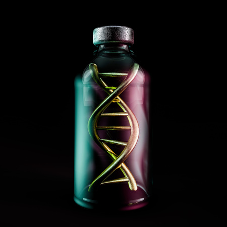 Standard of fragment of human DNA. 3D renderingの写真素材