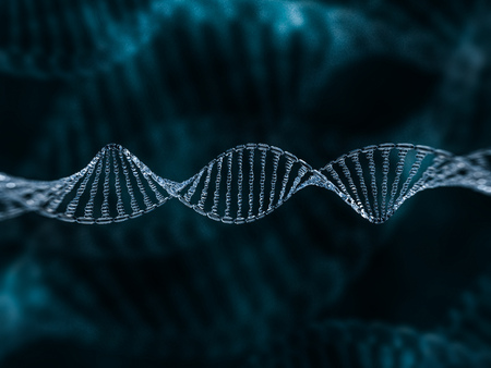 Glass dna model. 3D renderingの写真素材