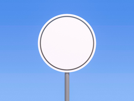 High resolution road sign for art work. 3D renderingの写真素材
