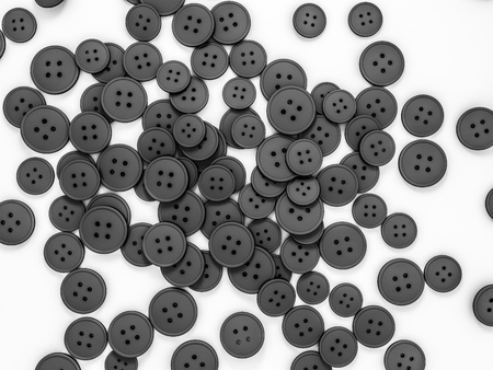 Abstract background from a collection of old buttons. 3D renderingの写真素材
