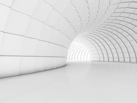 Simple empty room interior with lamps. 3D renderingの写真素材