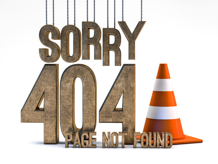 Error 404. Page not found. 3D rendering