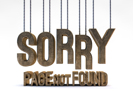 Error 404. Page not found. 3D rendering