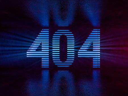 Error 404. Page not found. 3D rendering