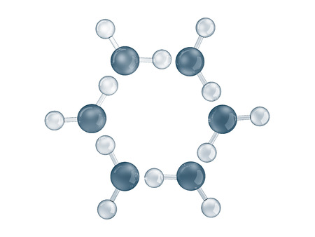 Water molecule, Macro, Science background. 3D renderingの写真素材