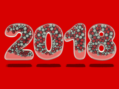 New Year Balloons. 3D rendering