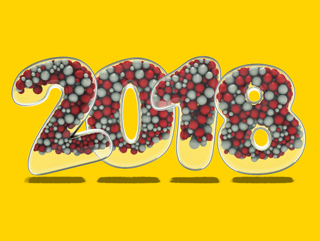 New Year Balloons. 3D renderingの写真素材