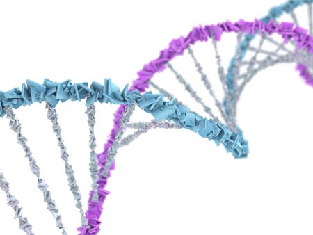 DNA chain. Abstract scientific background. Beautiful illustraion. Biotechnology, biochemistry, genetics and medicine concept .3D renderingの写真素材