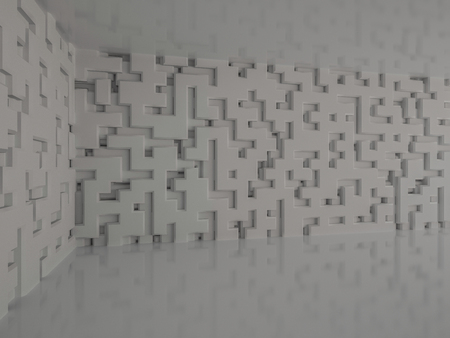 Abstract modern architecture background. 3D rendering