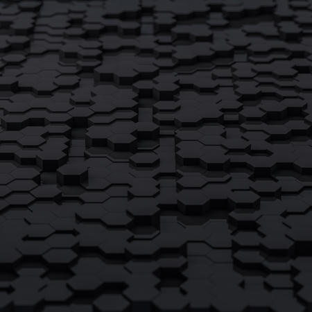 Abstract futuristic technological hexagonal background. 3D rendering
