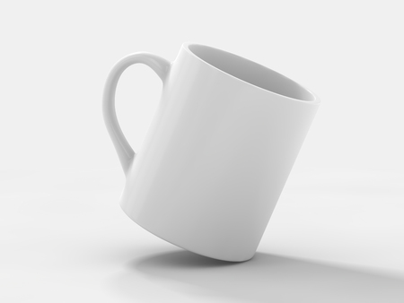Mug Mockup standing on the surface. 3D renderingの写真素材
