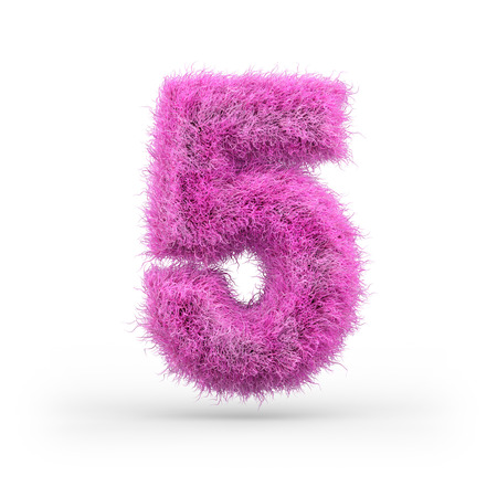 Uppercase fluffy and furry font made of fur texture for poster printing, branding, advertising. 3D renderingの写真素材
