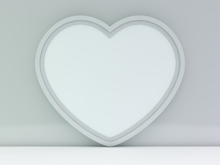 White blank photo frame mockup over background. 3D renderingの写真素材