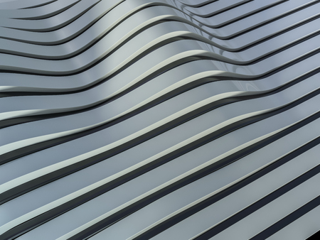 Background abstract with soft white waves. 3D renderingの写真素材