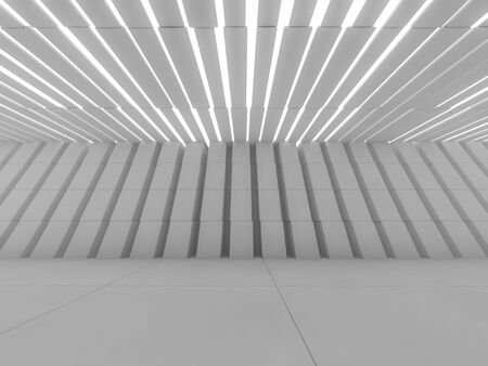 Abstract modern architecture background, empty open space interior. 3D renderingの写真素材