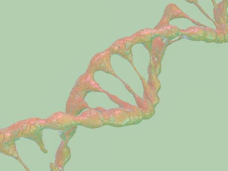 DNA chain. Abstract scientific background. Beautiful illustraion. Biotechnology, biochemistry, genetics and medicine concept. 3D renderingの写真素材
