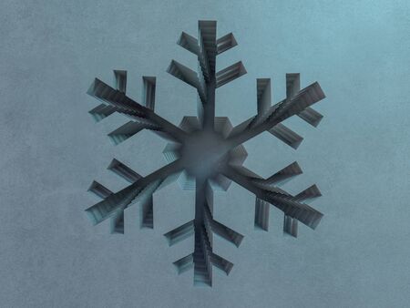 Texture gray wall with different stripes in the form of snowflakes. 3D renderingの写真素材