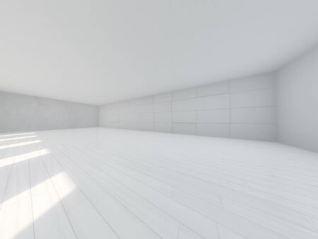 Abstract modern architecture background, empty open space interior. 3D renderingの写真素材