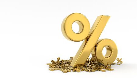 Seasonal sales background with percent discount pattern. Business illustration. 3D renderingの写真素材