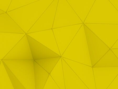 Abstract polygonal pattern luxury yellow. 3D renderingの写真素材