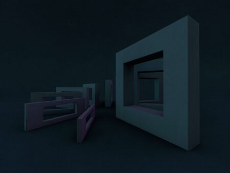 Abstract geometric background with shapes. 3D renderingの写真素材