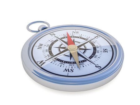 Vintage compass isolated on white background. 3D renderingの写真素材