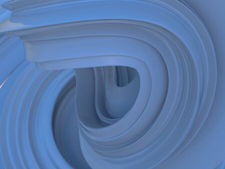 Abstract blue background with smooth lines. 3D renderingの写真素材