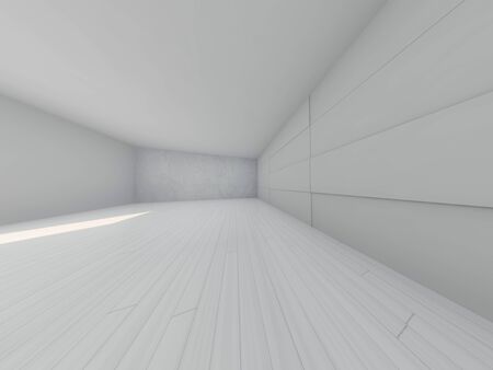 Abstract modern architecture background, empty open space interior. 3D renderingの写真素材