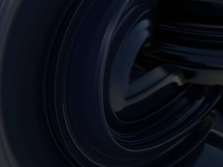 Abstract black background with smooth lines. 3D renderingの写真素材