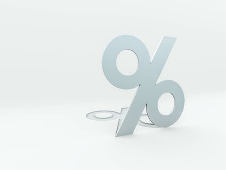 Seasonal sales background. Percent sign. 3D renderingの写真素材