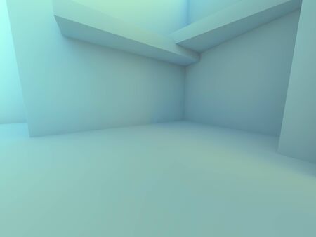 Abstract modern architecture background, empty open space interior. 3D renderingの写真素材