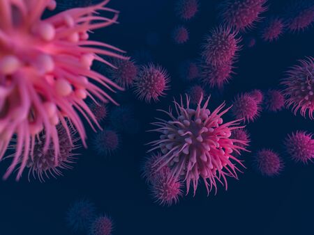 pathogen respiratory coronavirus 2019-ncov flu. Pandemic risk concept. 3D