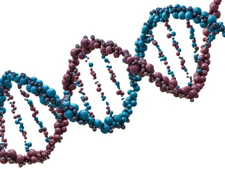 DNA chain. Abstract scientific background. Beautiful illustraion. Biotechnology, biochemistry, genetics and medicine concept. 3D renderingの写真素材