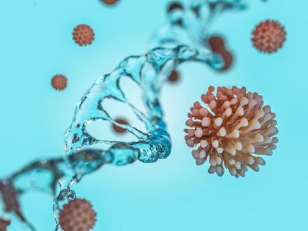 pathogen respiratory coronavirus 2019-ncov flu. Pandemic risk concept. 3D renderingの写真素材