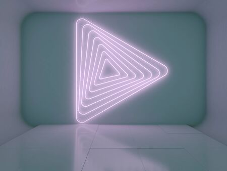 Abstract modern architecture background, empty open space interior. 3D renderingの写真素材
