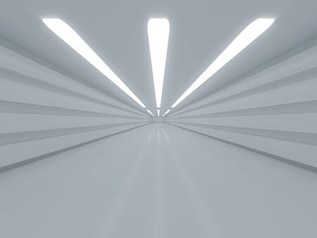 Bright clean interior. Empty open plan interior. 3D renderingの写真素材