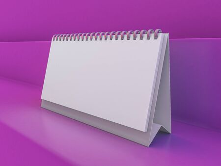 Empty desk calendar. Mockup design luxury concept. 3D renderingの写真素材