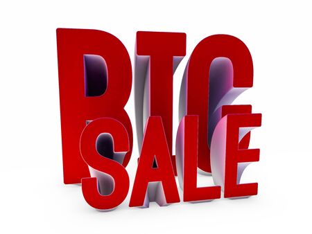 Seasonal sales background. Lettering of sale on white. 3D renderingの写真素材