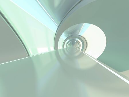 Abstract modern architecture background, empty open space interior. 3D renderingの写真素材